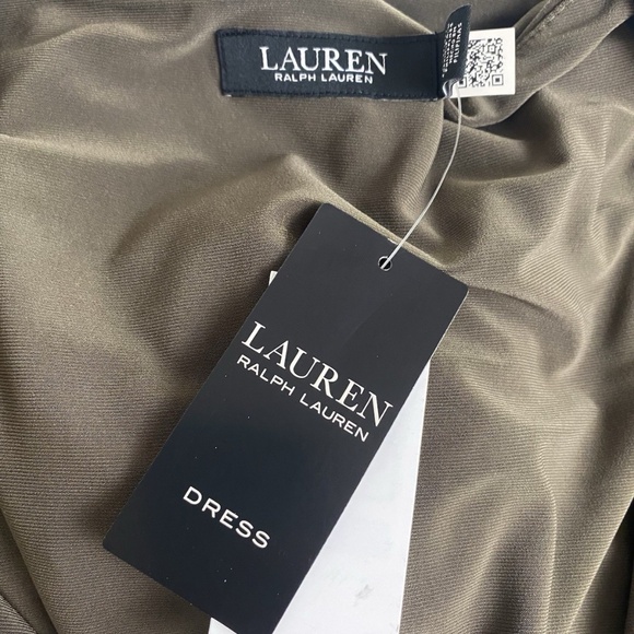NWT Ralph Lauren Wrap Surplice Olive  Dress - Picture 10 of 13